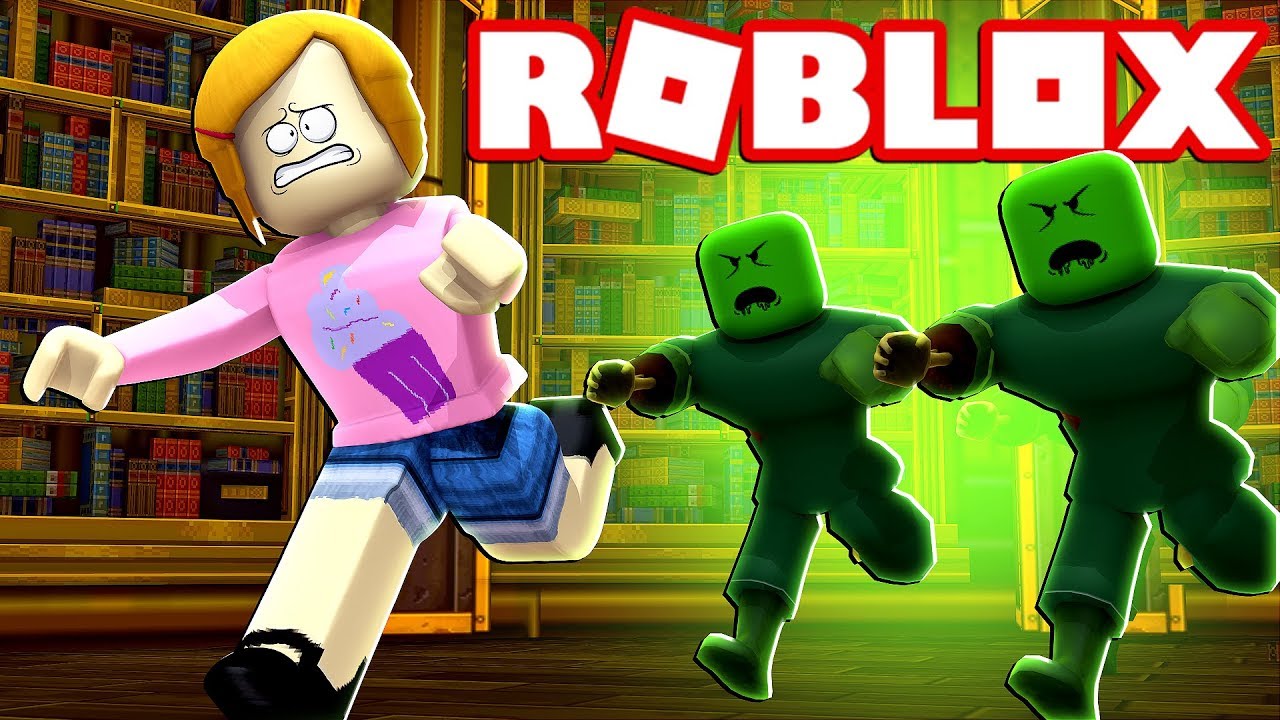 Roblox Escape The Zombie At The Library Obby Youtube - escape the library obby on roblox videos