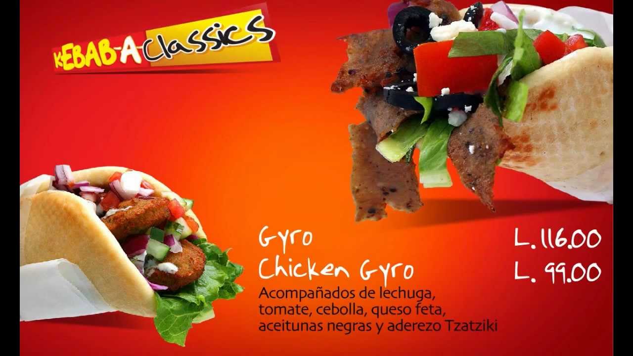 Menú digital Kebabalicious, Honduras YouTube