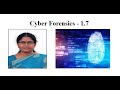 S. Jayashree | Cyber Forensics - Module 1.7  | SNS Institutions