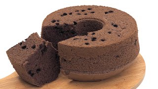 Chocolate Chiffon Cake Recipe 8 inch 巧克力戚风蛋糕 如何让巧克力粒不沉淀 8寸戚風蛋糕