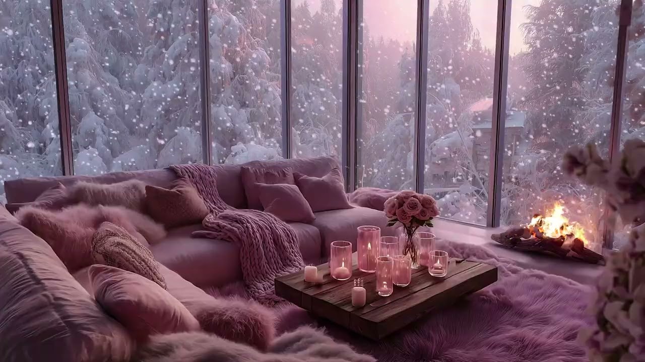 Gentle Piano Fireplace Music For Studying Relaxing And Unwinding