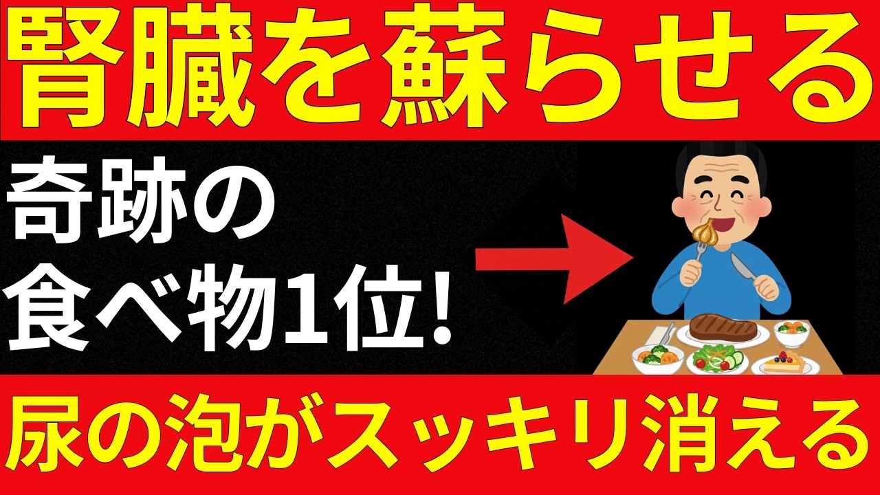 【尿の泡が消える】透析寸前から腎臓が復活した奇跡の食べ物