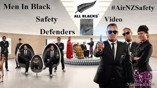 All Blacks &#39;#AirNZSafetyVideo&#39; -  Men In Black