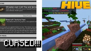 Hive Skywars With *Cursed* Texture pack!