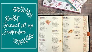 Bullet Journal Set Up | September