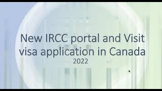 new IRCC and visit visa