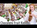 How to Make Chocolate Covered Fruit Kabobs - Perfect for Valentine's Day!!