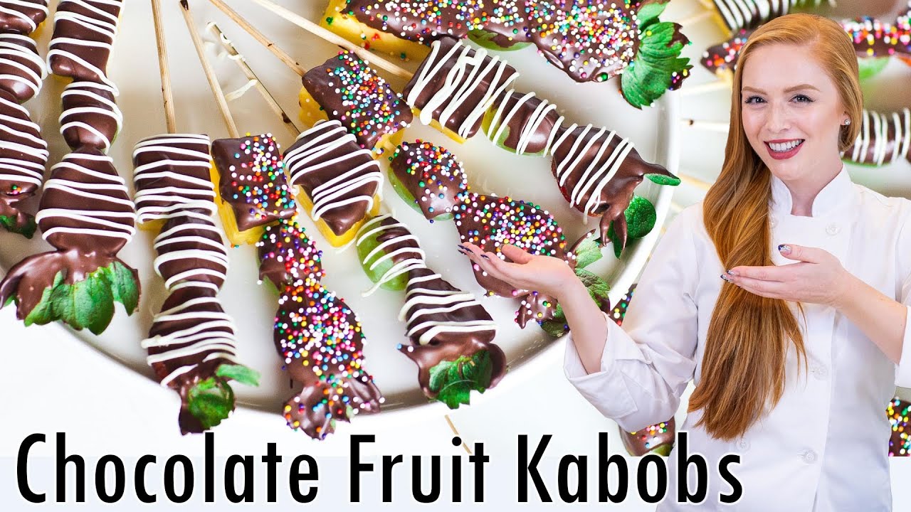 How to Make Chocolate Covered Fruit Kabobs - Perfect for Valentine's ...