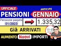 ANTICIPO ⚡️ PENSIONI GENNAIO 2023 ➡ CEDOLINI GIà ARRIVATI NUOVI IMPORTI AUMENTI e CONGUAGLI ❗️