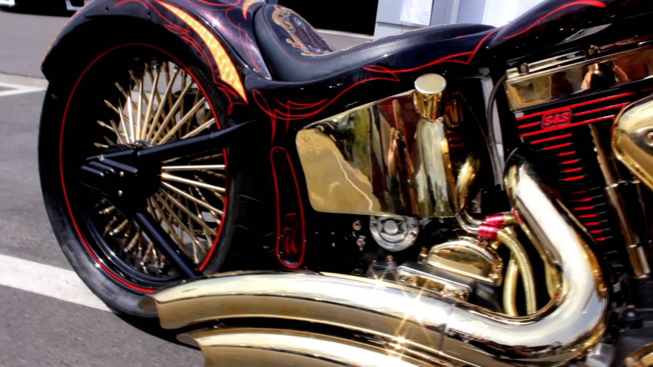 Harley Davidson Bike Schwarze Ritter Custompaint Airbrush 