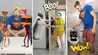 Siren Head, Cartoon Cat, Granny, Pacman in real life | Compilation #shorts