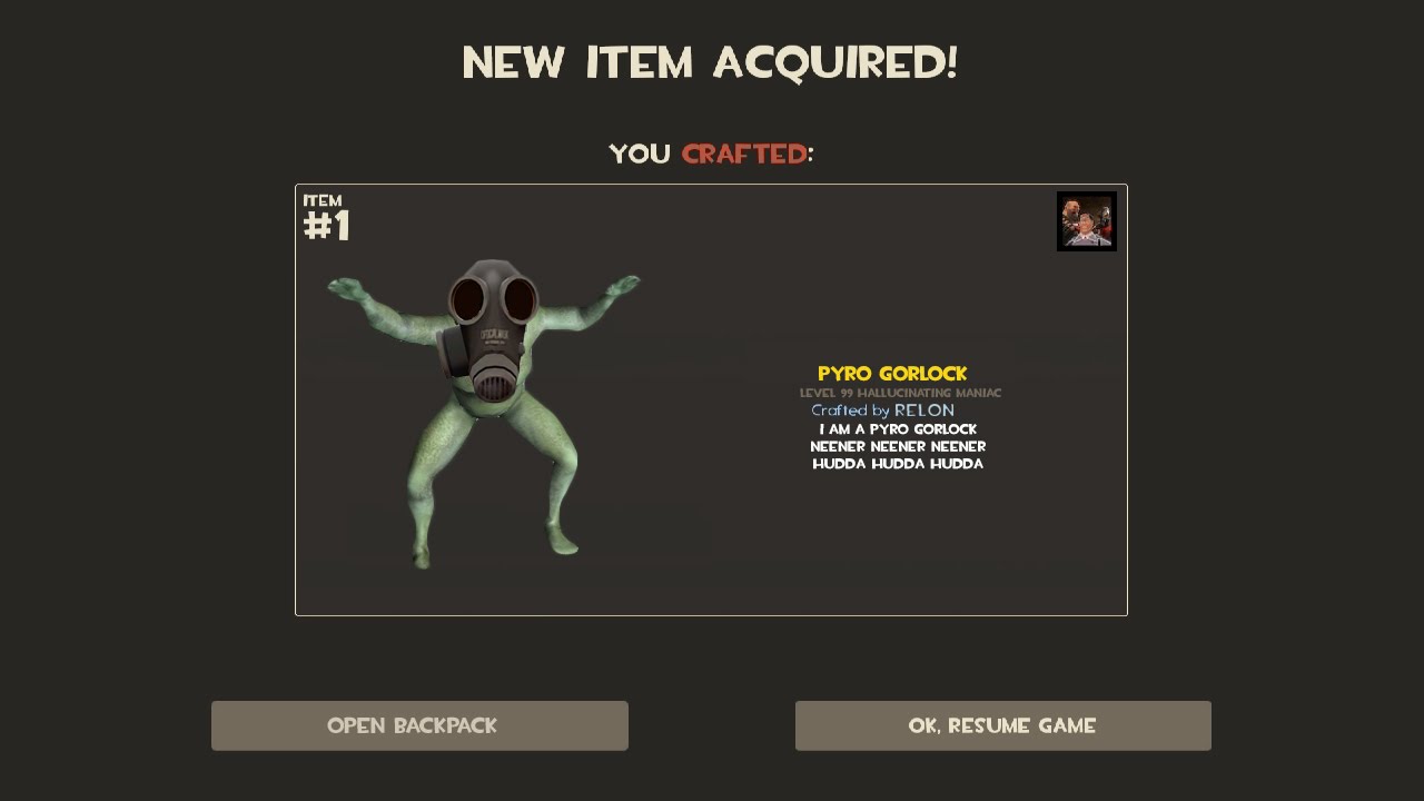 Pyro Crafting TF2 - Crafting a PYRO GORLOCK - YouTube