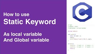 C Programming Tutorial: The 'static' Keyword Explained #cprogramming #statickeyword #clang
