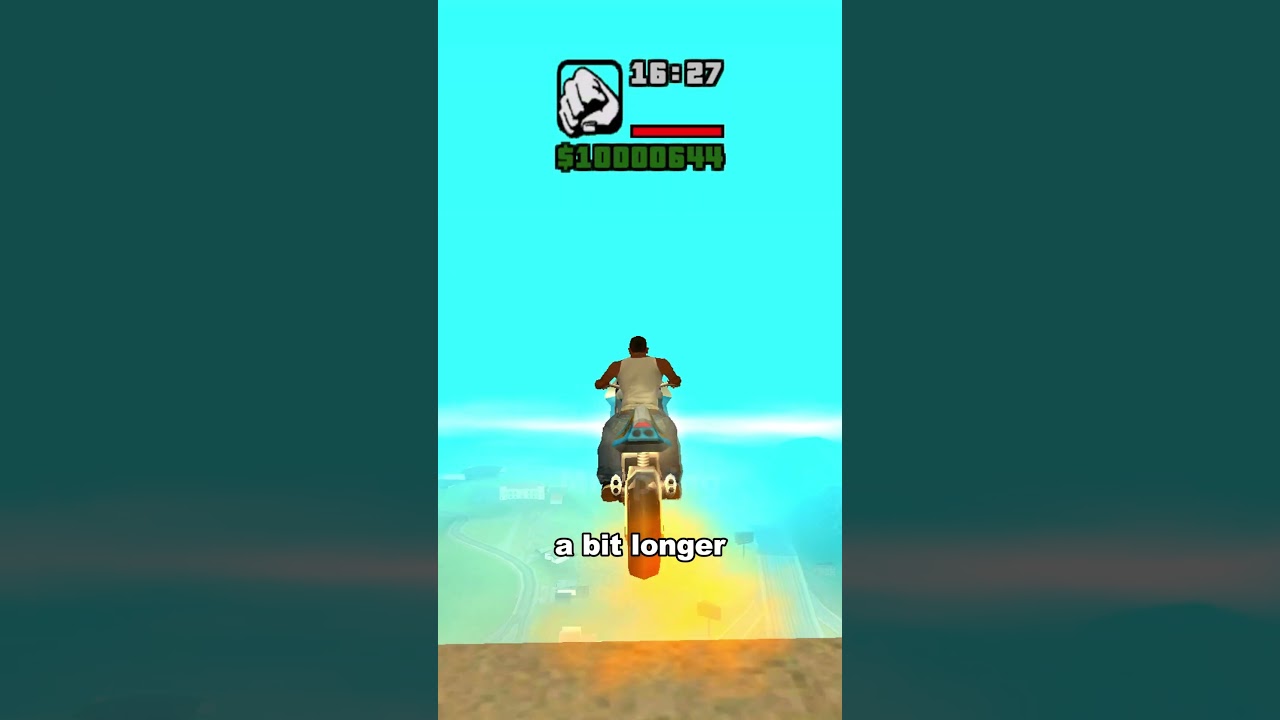 IF YOU RIDE A MOTORCYCLE THROUGH FLAMES AND FALL DOWN IN GTA GAMES