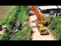 Incredible Mix! Expert Operating Of Recovery HYUNDAI Truck 25TON Drive Up Hill Delivery Landslide