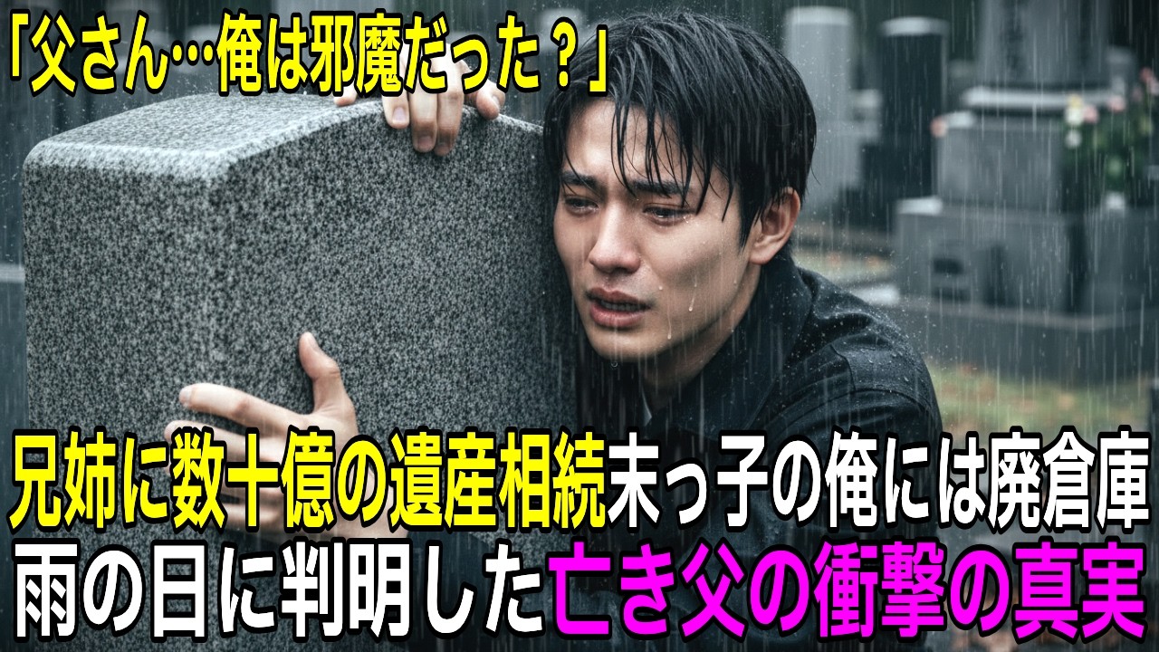 亡き父が兄と姉には数十億の遺産相続、末っ子の私には廃倉庫だけ…雨の日に判明した父の「衝撃の真実」に号泣【感動する話】