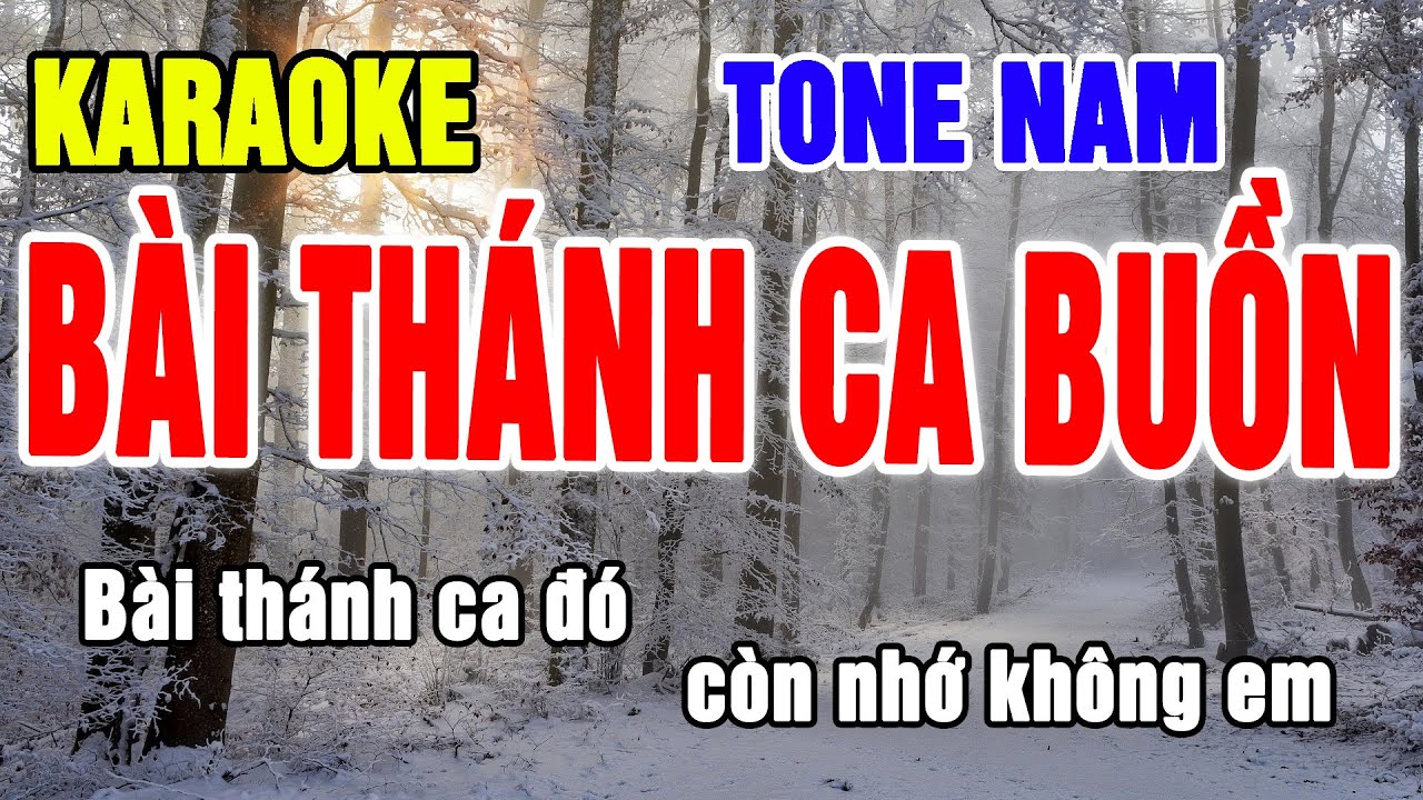 Bài Thánh Ca Buồn Karaoke Tone Nam | Beat Thanh Hà