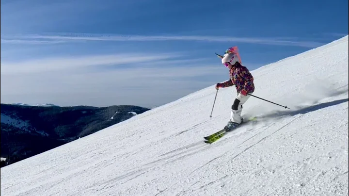 8 year-old Fawn Skis Vail, Colorado - March 2022