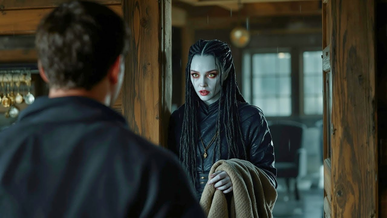 The Alien Woman Entered My Cabin to Escape the Storm,But She Couldn't Speak When She Saw I Was Human