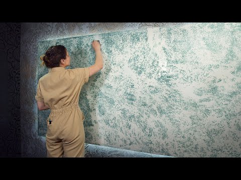 Декоративная штукатурка КАРТА МИРА своими руками!  Декор стен под камень! Ремонт своими руками.