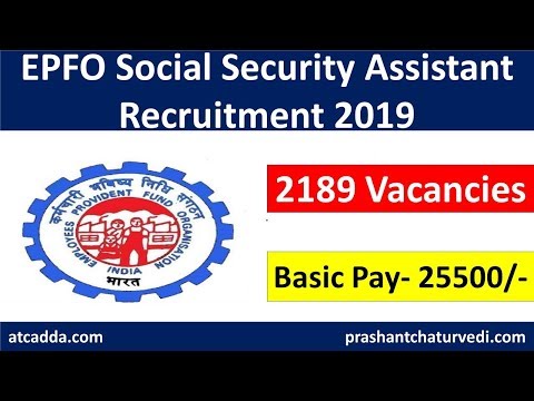 EPFO SSA 2019 Notification: Salary, Exam Pattern, Exam Dates, Syllabus || #EPFOSSA ||