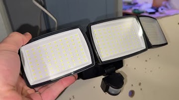 Battery Powered Motion Sensor Outdoor Lights, 1500LM Flood Lights, IP65 Unboxing and instructions