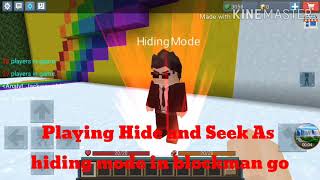 Playing Hide And Seek As Hiding Mode In Blockman Go
