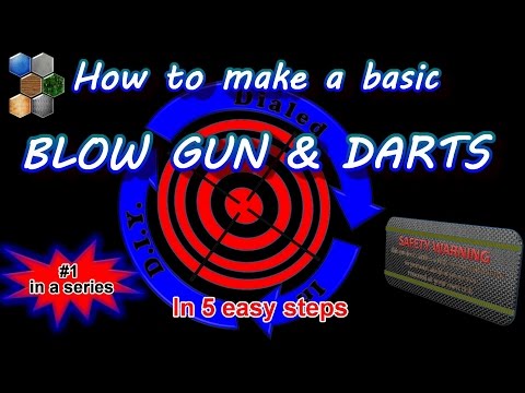 How To Make A Blow Gun & Darts - Basic Version - Very Easy