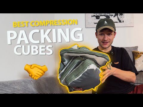 ECOHUB 5 Set Compression Packing Cubes for Suitcases Organizer Bags Travel Accessories with Shoes Bag Tearproof Travel Cubes with ID Tag Expandable Packaging Bags (Beige ECOHUB 5 Set Compression Packing Cubes for Suitcases Organizer Bags Travel Accessories with Shoes Bag Tearproof Travel Cubes with ID Tag Expandable Packaging Bags (Beige