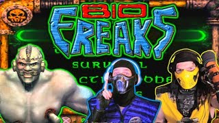 Scorpion VS Sub-Zero - BIO F.R.E.A.K.S. [Retro PSX Gameplay] | REAL MK PARODY!