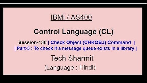 Check Object (CHKOBJ )  command (Part-5)  | IBM i | AS400 | CLLE | cl programming in IBM i  | chkobj