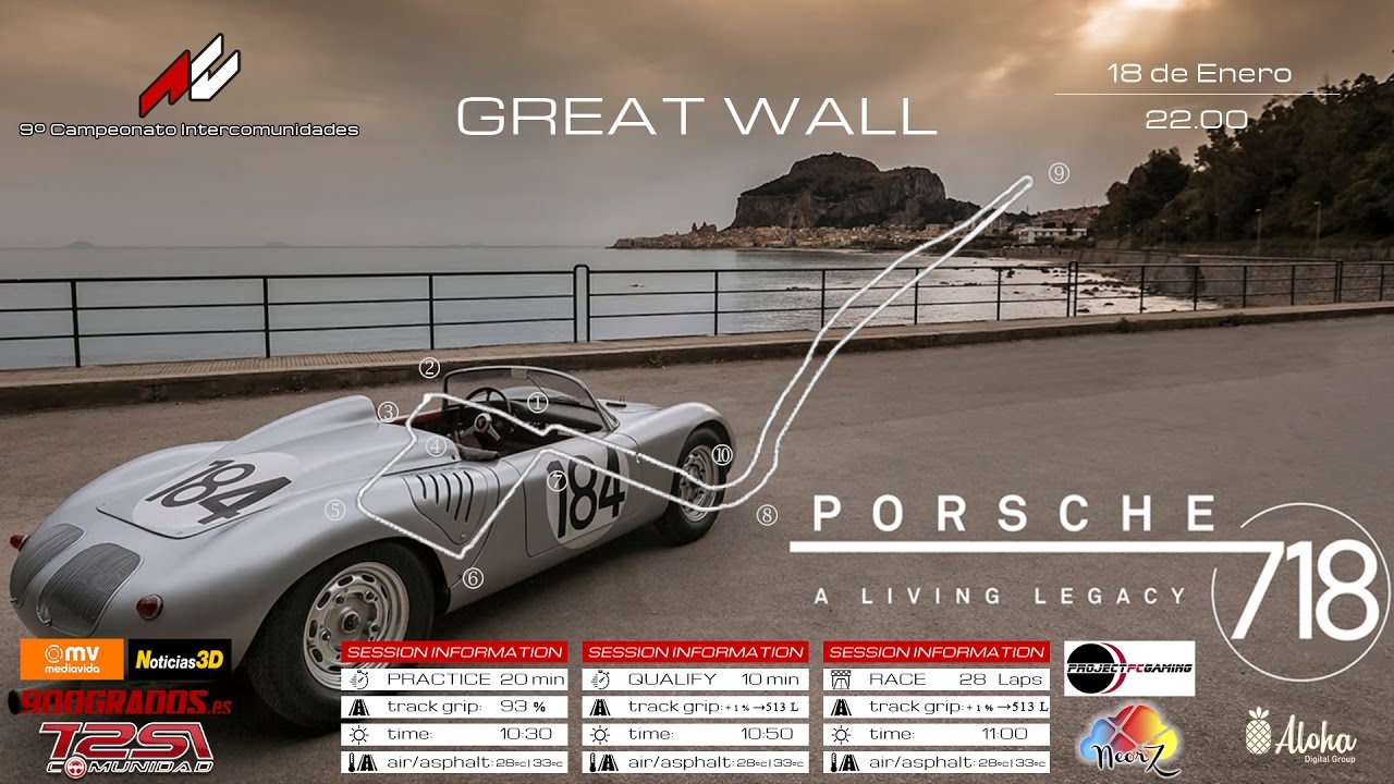 9º - Campeonato Assetto-Corsa Intercom. - Great Wall GP - Porsche Challenge [1/10]