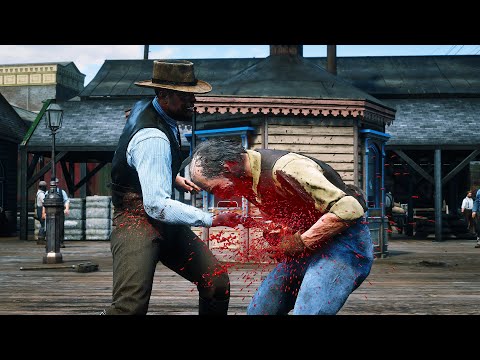 Red dead Redemption 2 : ?Brutal Melee Kills u0026 Funny Ragdolls Vol 1