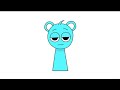 How to Draw Sky sprunki | step by step for Beginners #sky #sprunki 