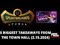 5 biggest takeaways from the town hall 2152024