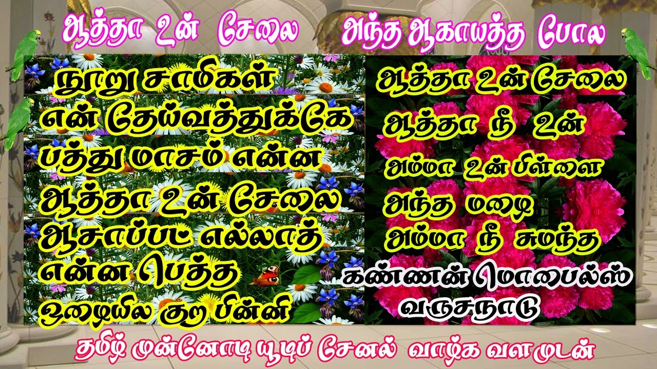 ஆத்தா  உன்  சேலை  அந்த ஆகாயத்து மேல