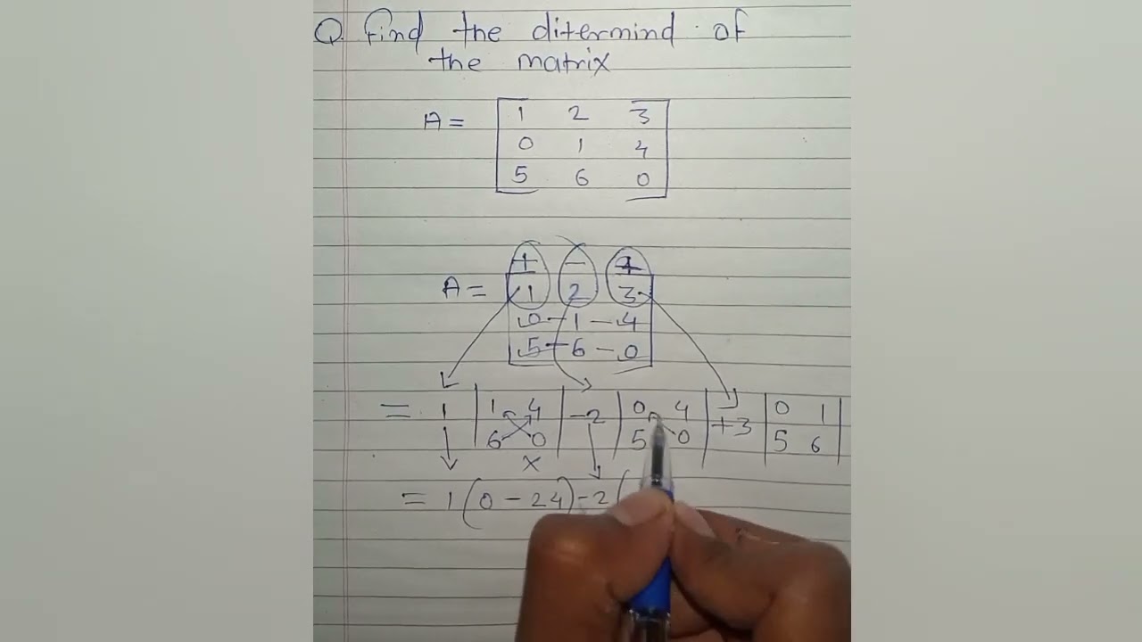find the ditermind of the matrix 3x3 bca first year mtcs topic simple trick ✍️