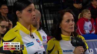 2017 Scotties Tournament of Hearts Final - Rachel Homan - Thin Double in 10th to save game