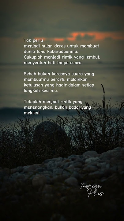 Jadilah Rintik yang Menenangkan, Bukan Badai yang Melukai