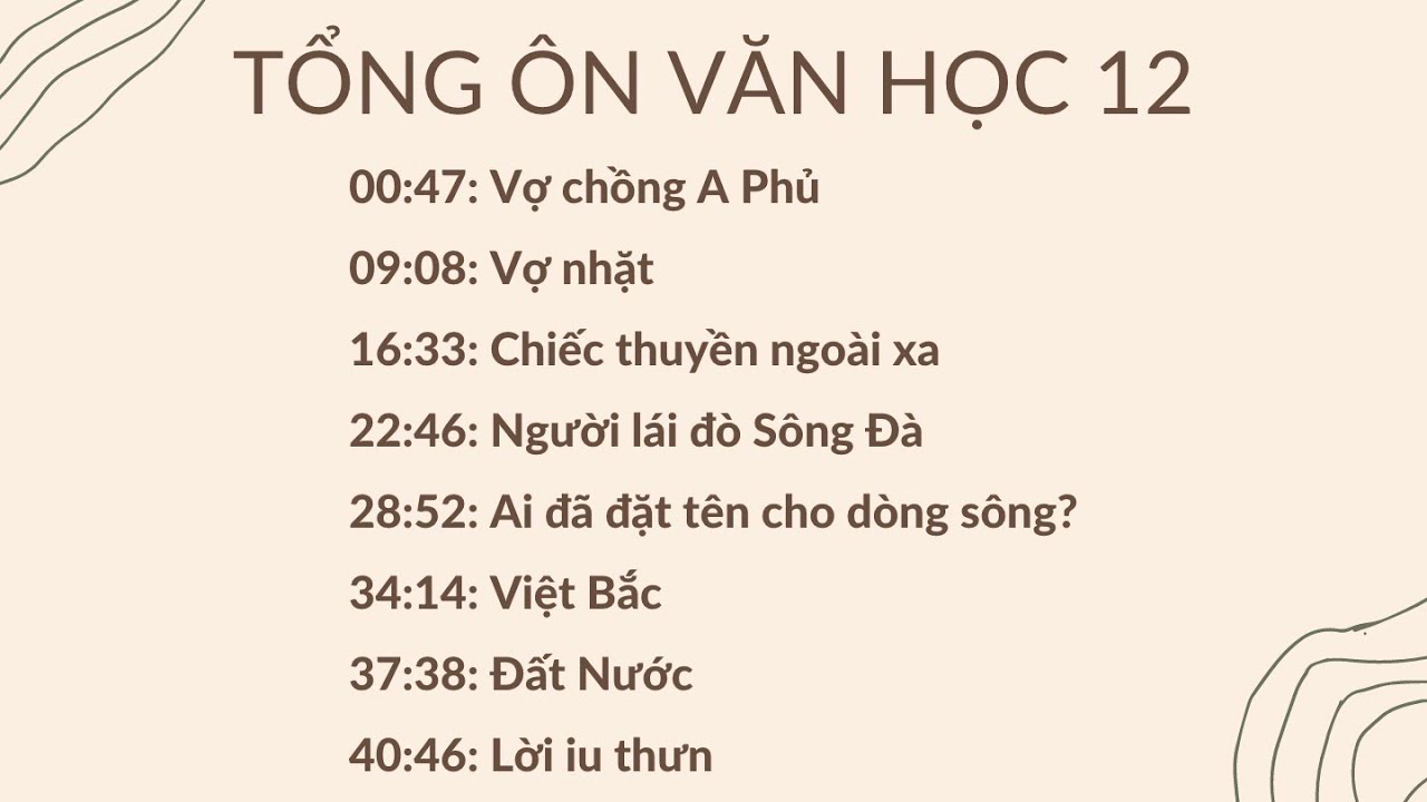 [HỌC VĂN KHÔNG VẤT VẢ] - 10 phút tổng ôn điểm nổi bật của các tác phẩm văn học 12