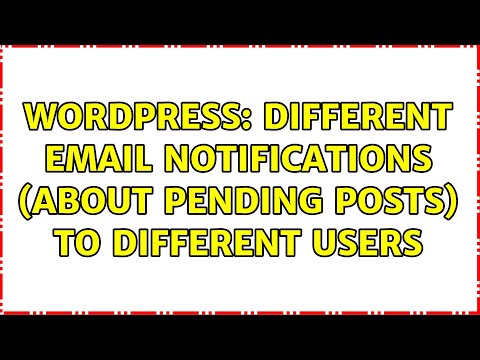 Wordpress: Different email notifications (about pending posts) to different users