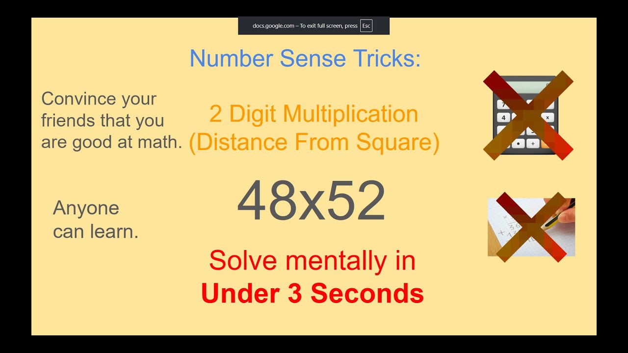 These Numbers are Close to 50, Huh. Number Sense Tricks 3