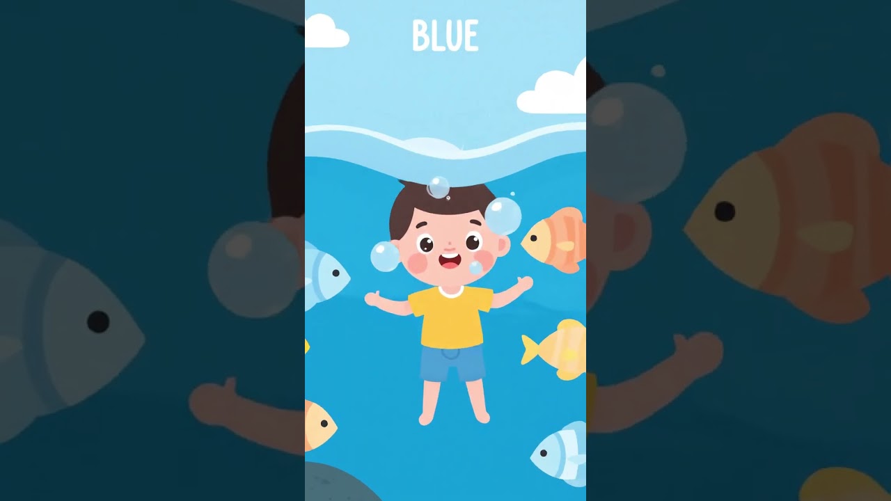 Colour names For KIds Blue Colour/ Kids learn TV