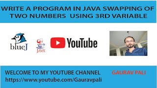 Swapping Of Two Numbers In Java | Program To Swap Two Numbers In Java | Swap Of 2 Nos Using BlueJ