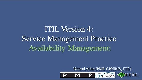 ITIL Version 4 | Service Management Practice | Availability Management |
