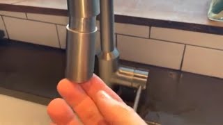 How do you fix a pull-down faucet that won’t retract? Try adjusting the counterweight under the sink