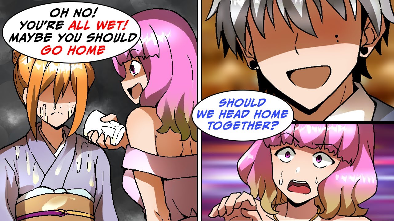 The rich girl looks down on me at a class reunion and throws water on me... [Manga Dub]