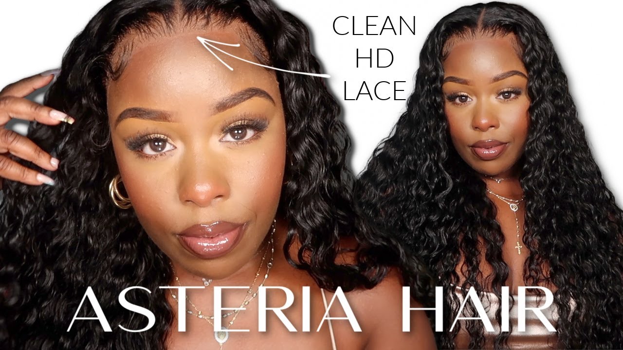 THE MOST CLEAN 13X4 HD LACE WIG INSTALL! HUGE DENSITY WATER WAVE UNIT! EASY CUSTOMIZING ASTERIA HAIR