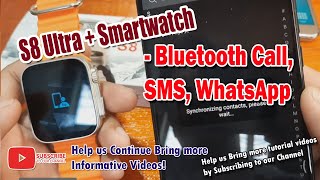 S8 Ultra + Smartwatch - Bluetooth Call, SMS, WhatsApp Notifications screenshot 1