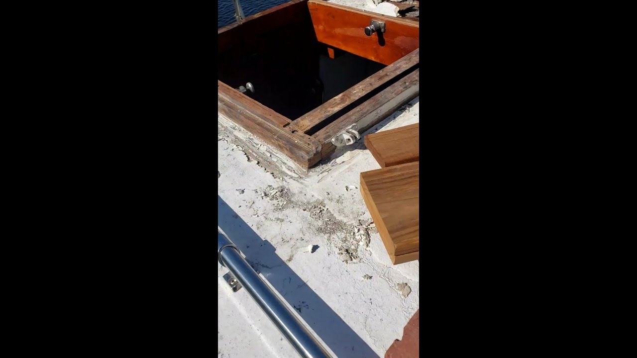 Learning how to fix aft cabin leaks on my MT 34 DC FB trawler. YouTube